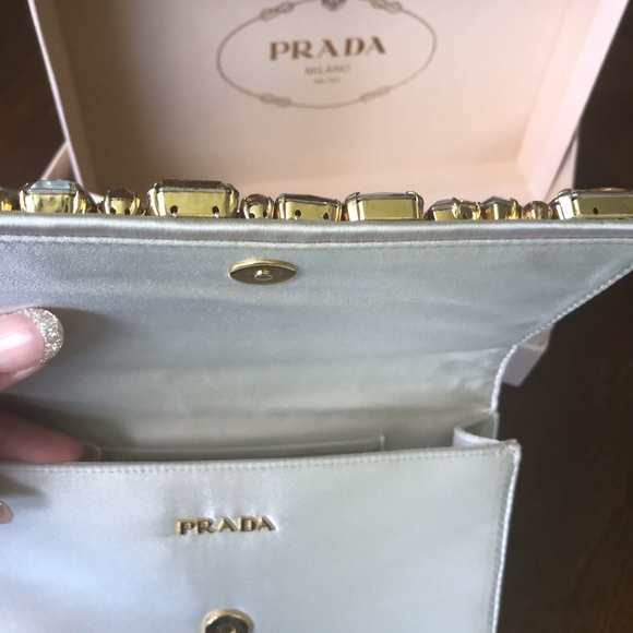 Authentic Prada clutch covered in Raso Stones. - Picture 4 of 4